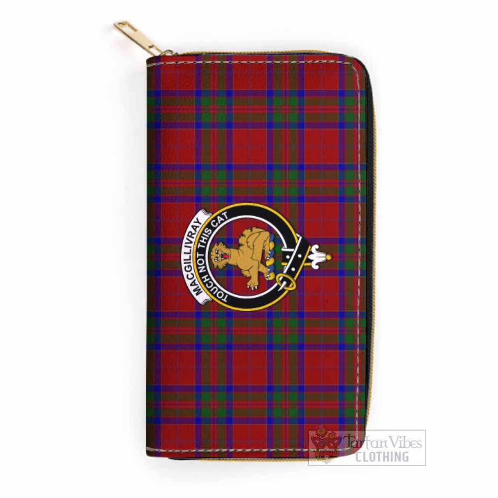 Tartan Vibes Clothing MacGillivray (McGillivray) Tartan Women's Leather Wallet with Family Crest