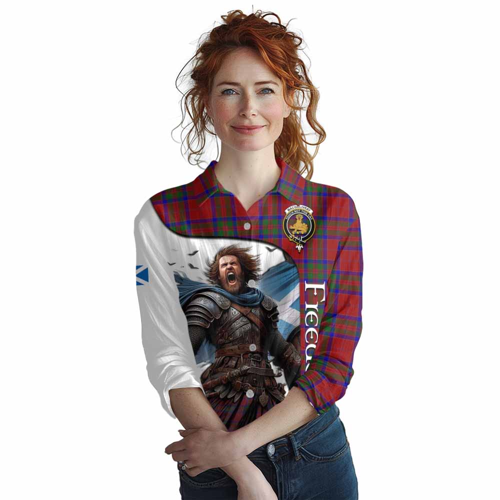 Tartan Vibes Clothing MacGillivray (McGillivray) Crest Tartan Women's Casual Shirt Inspired by the Freedom of Scottish Warrior