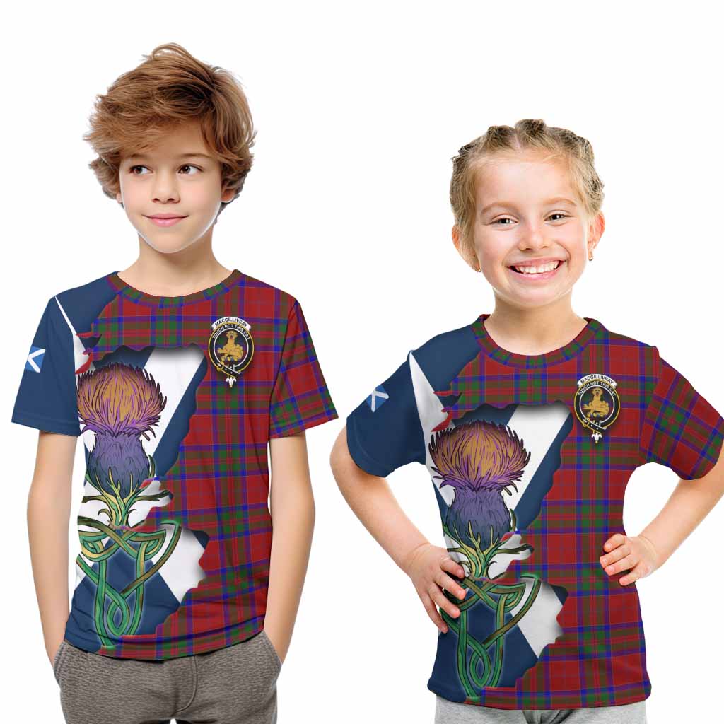 Tartan Vibes Clothing MacGillivray (McGillivray) Tartan Family Crest Kid T-Shirt Scottish Thistle Celtic Inspired