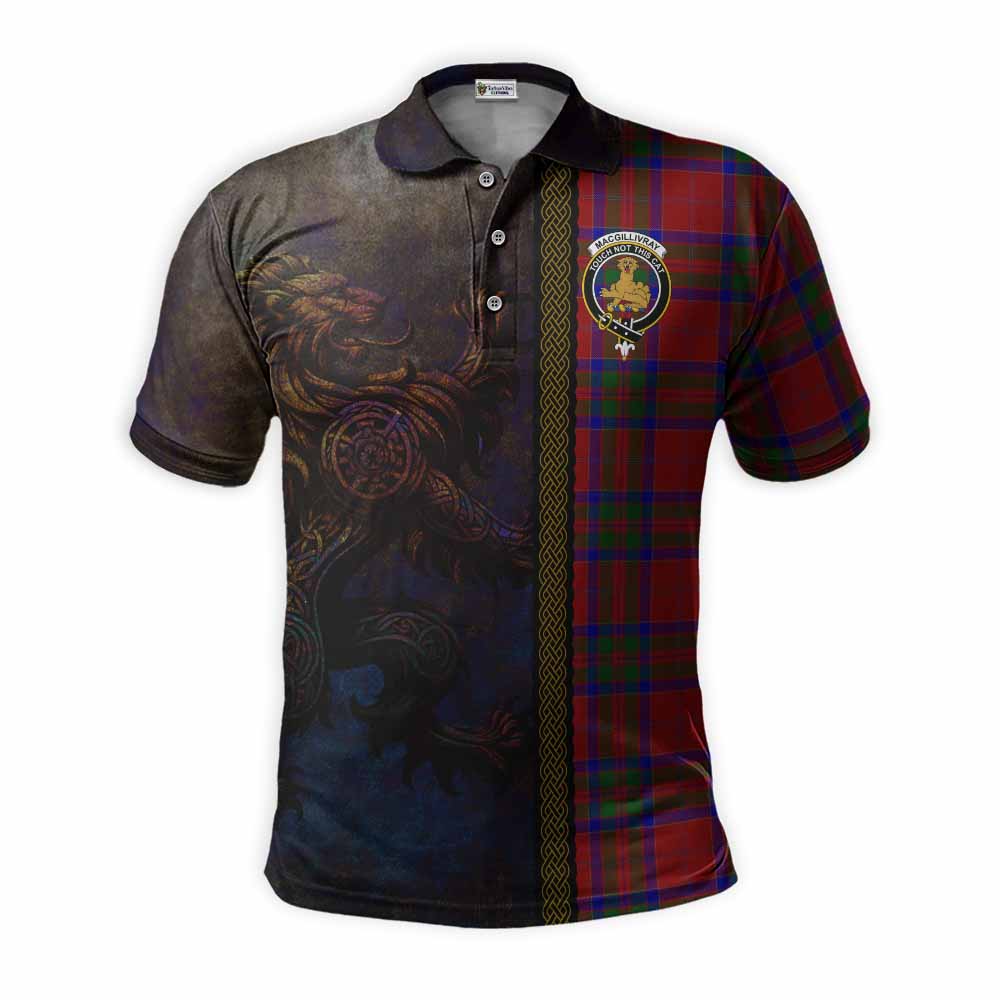 Tartan Vibes Clothing MacGillivray (McGillivray) Tartan Family Crest Polo Shirt Alba Gu Brath Be Brave Lion Ancient Style