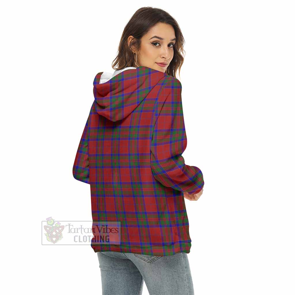 Tartan Vibes Clothing MacGillivray (McGillivray) Tartan Women's Borg  Half Zip Fleece Hoodie