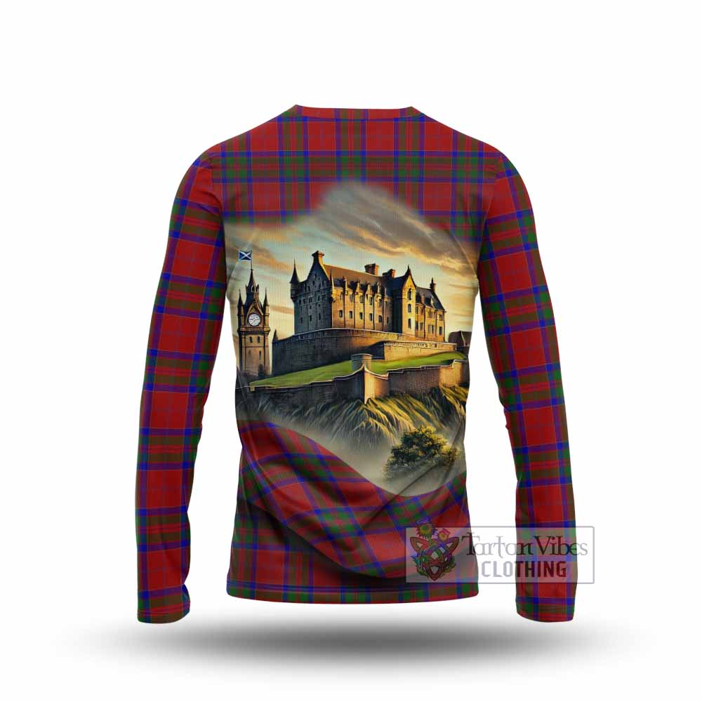 Tartan Vibes Clothing MacGillivray (McGillivray) Tartan Family Crest Long Sleeve T-Shirt with Scottish Ancient Castle Style