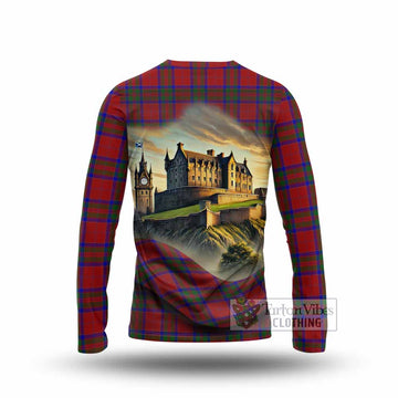 Tartan Vibes Clothing MacGillivray (McGillivray) Tartan Family Crest Long Sleeve T-Shirt with Scottish Ancient Castle Style