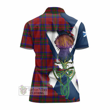MacGillivray (McGillivray) Tartan Family Crest Women's Polo Shirt Scottish Thistle Celtic Inspired