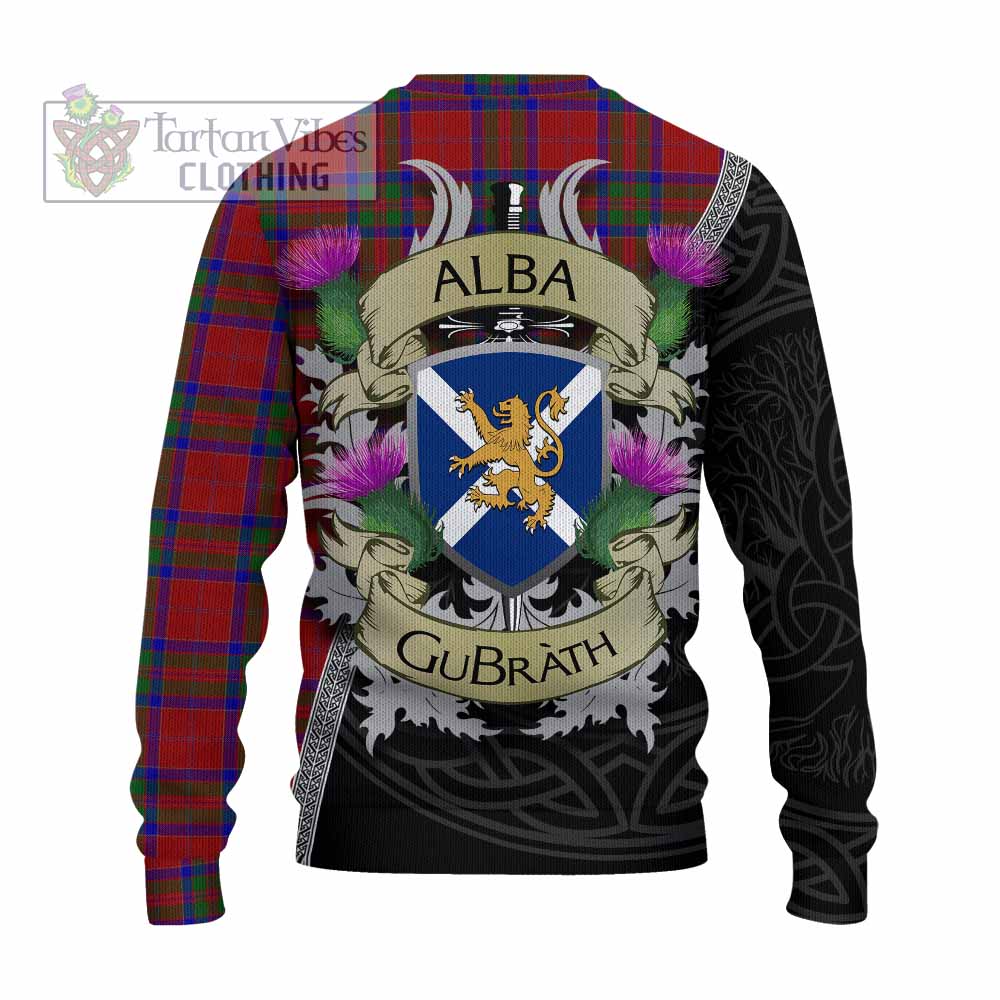Tartan Vibes Clothing MacGillivray (McGillivray) Tartan Family Crest Knitted Sweater Lion Rampant Royal Thistle Shield Celtic Inspired