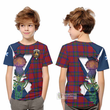 Tartan Vibes Clothing MacGillivray (McGillivray) Tartan Family Crest Kid T-Shirt Scottish Thistle Celtic Inspired