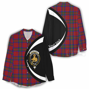 MacGillivray (McGillivray) Tartan Women's Casual Shirt with Family Crest Circle Style