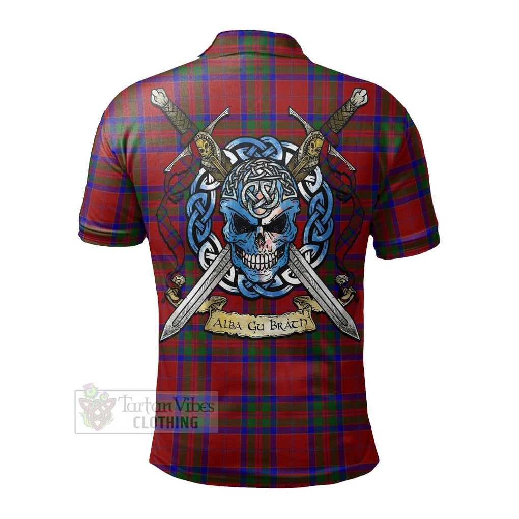 Tartan Vibes Clothing MacGillivray (McGillivray) Tartan Polo Shirt with Family Crest Celtic Skull Style