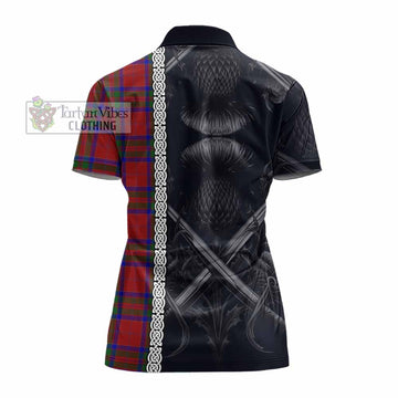 Tartan Vibes Clothing MacGillivray (McGillivray) Tartan Women's Polo Shirt with Family Crest Cross Sword Thistle Celtic Vibes