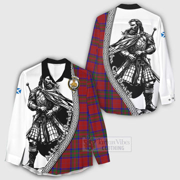 Tartan Vibes Clothing MacGillivray (McGillivray) Tartan Clan Crest Women's Casual Shirt with Highlander Warrior Celtic Style