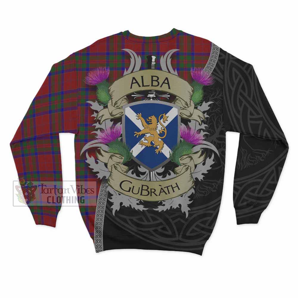 Tartan Vibes Clothing MacGillivray (McGillivray) Tartan Family Crest Sweatshirt Lion Rampant Royal Thistle Shield Celtic Inspired