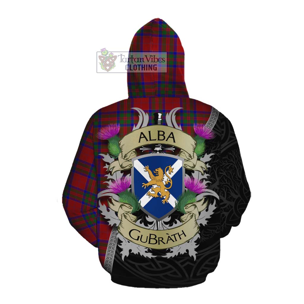 Tartan Vibes Clothing MacGillivray (McGillivray) Tartan Family Crest Cotton Hoodie Lion Rampant Royal Thistle Shield Celtic Inspired