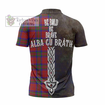 MacGillivray (McGillivray) Tartan Family Crest Zipper Polo Shirt Alba Gu Brath Be Brave Lion Ancient Style