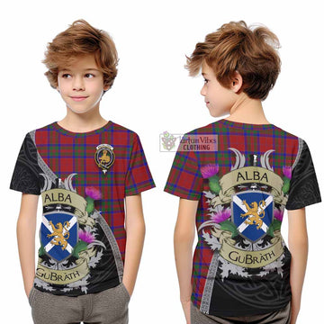 Tartan Vibes Clothing MacGillivray (McGillivray) Tartan Family Crest Kid T-Shirt Lion Rampant Royal Thistle Shield Celtic Inspired