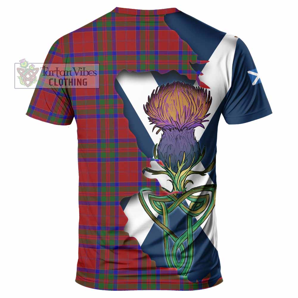 Tartan Vibes Clothing MacGillivray (McGillivray) Tartan Family Crest T-Shirt Scottish Thistle Celtic Inspired