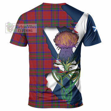 Tartan Vibes Clothing MacGillivray (McGillivray) Tartan Family Crest T-Shirt Scottish Thistle Celtic Inspired