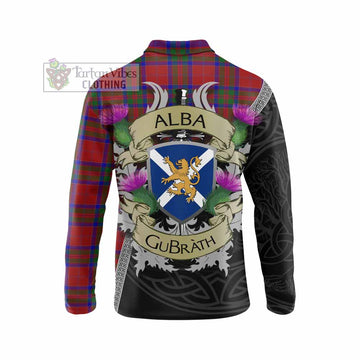 MacGillivray (McGillivray) Tartan Family Crest Long Sleeve Polo Shirt Lion Rampant Royal Thistle Shield Celtic Inspired
