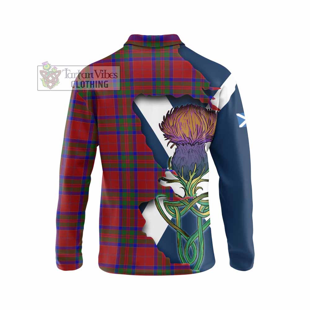Tartan Vibes Clothing MacGillivray (McGillivray) Tartan Family Crest Long Sleeve Polo Shirt Scottish Thistle Celtic Inspired