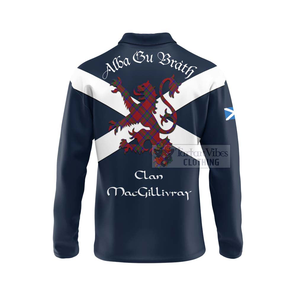 Tartan Vibes Clothing MacGillivray (McGillivray) Tartan Lion Rampant Long Sleeve Polo Shirt – Proudly Display Your Heritage with Alba Gu Brath and Clan Name
