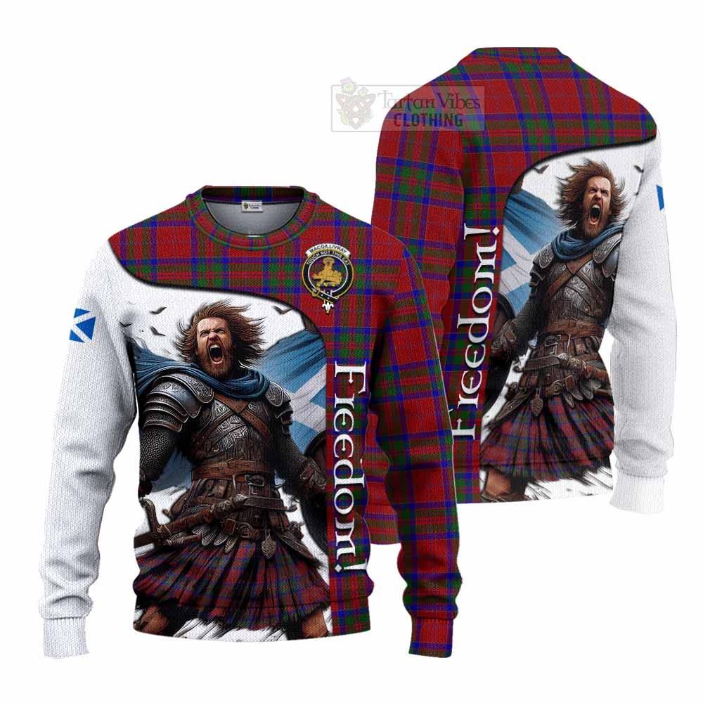 Tartan Vibes Clothing MacGillivray (McGillivray) Crest Tartan Knitted Sweater Inspired by the Freedom of Scottish Warrior