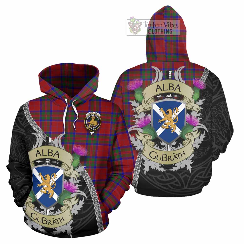 Tartan Vibes Clothing MacGillivray (McGillivray) Tartan Family Crest Hoodie Lion Rampant Royal Thistle Shield Celtic Inspired