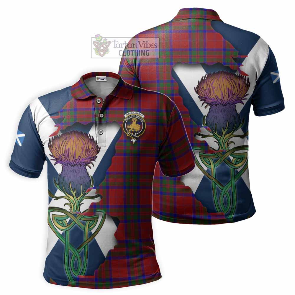 Tartan Vibes Clothing MacGillivray (McGillivray) Tartan Family Crest Polo Shirt Scottish Thistle Celtic Inspired
