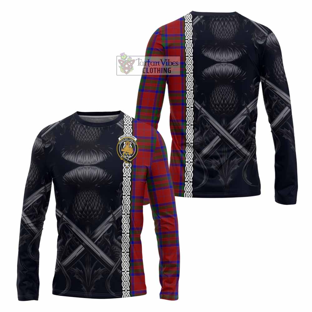 Tartan Vibes Clothing MacGillivray (McGillivray) Tartan Long Sleeve T-Shirt with Family Crest Cross Sword Thistle Celtic Vibes