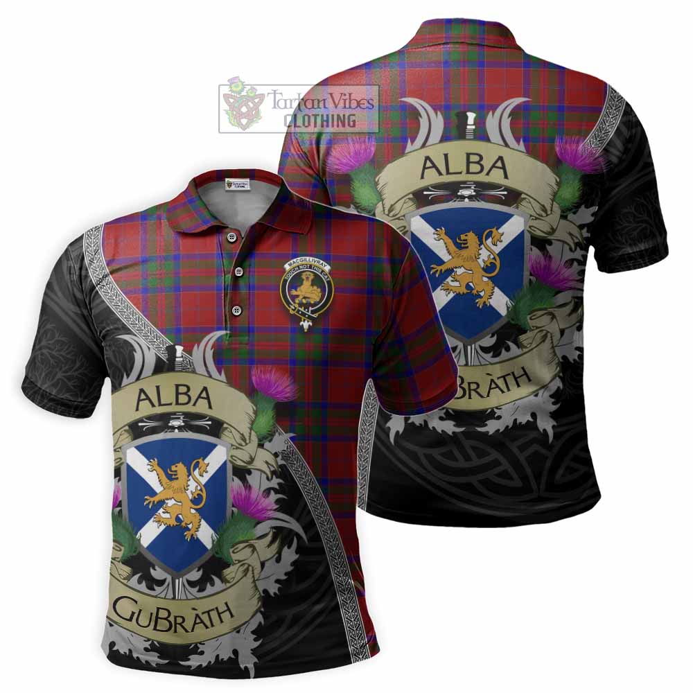 Tartan Vibes Clothing MacGillivray (McGillivray) Tartan Family Crest Polo Shirt Lion Rampant Royal Thistle Shield Celtic Inspired