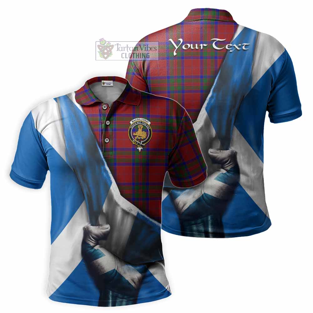 Tartan Vibes Clothing MacGillivray (McGillivray) Tartan Polo Shirt with Family Crest Scotland Patriotic Style