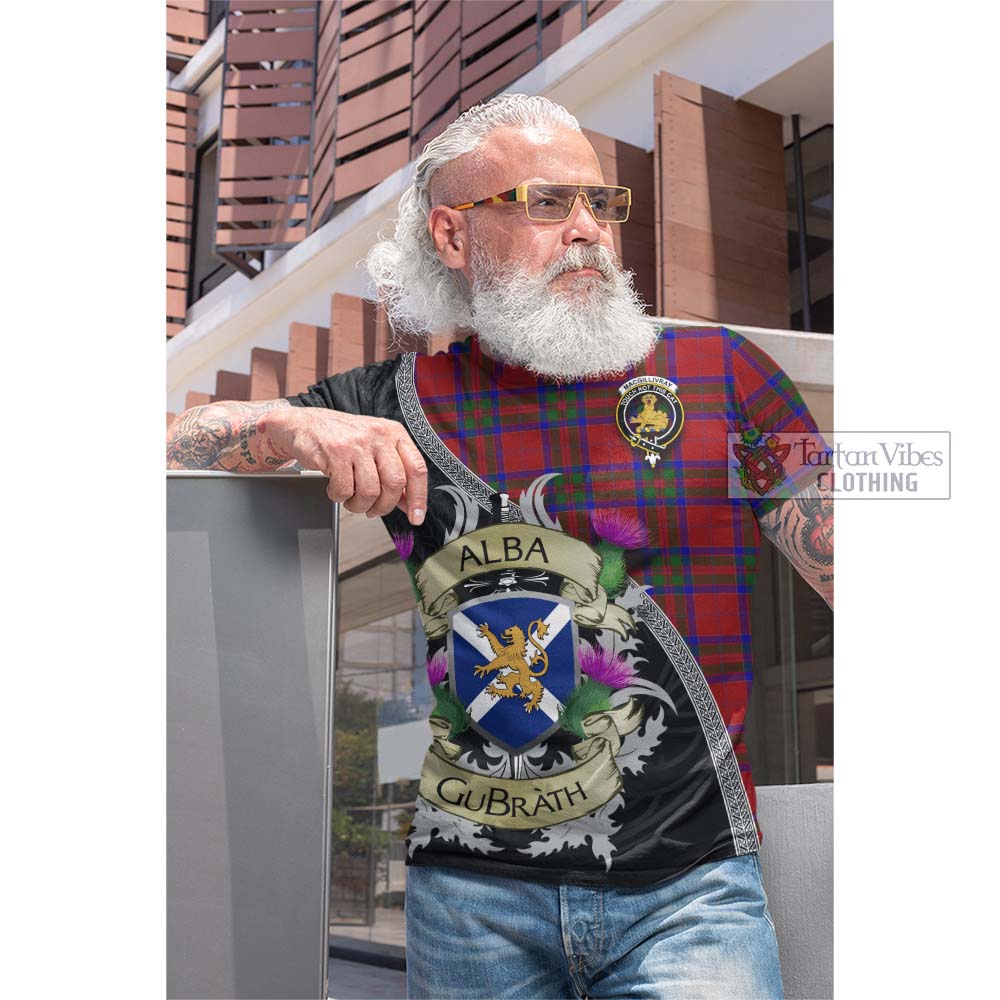 Tartan Vibes Clothing MacGillivray (McGillivray) Tartan Family Crest Cotton T-shirt Lion Rampant Royal Thistle Shield Celtic Inspired