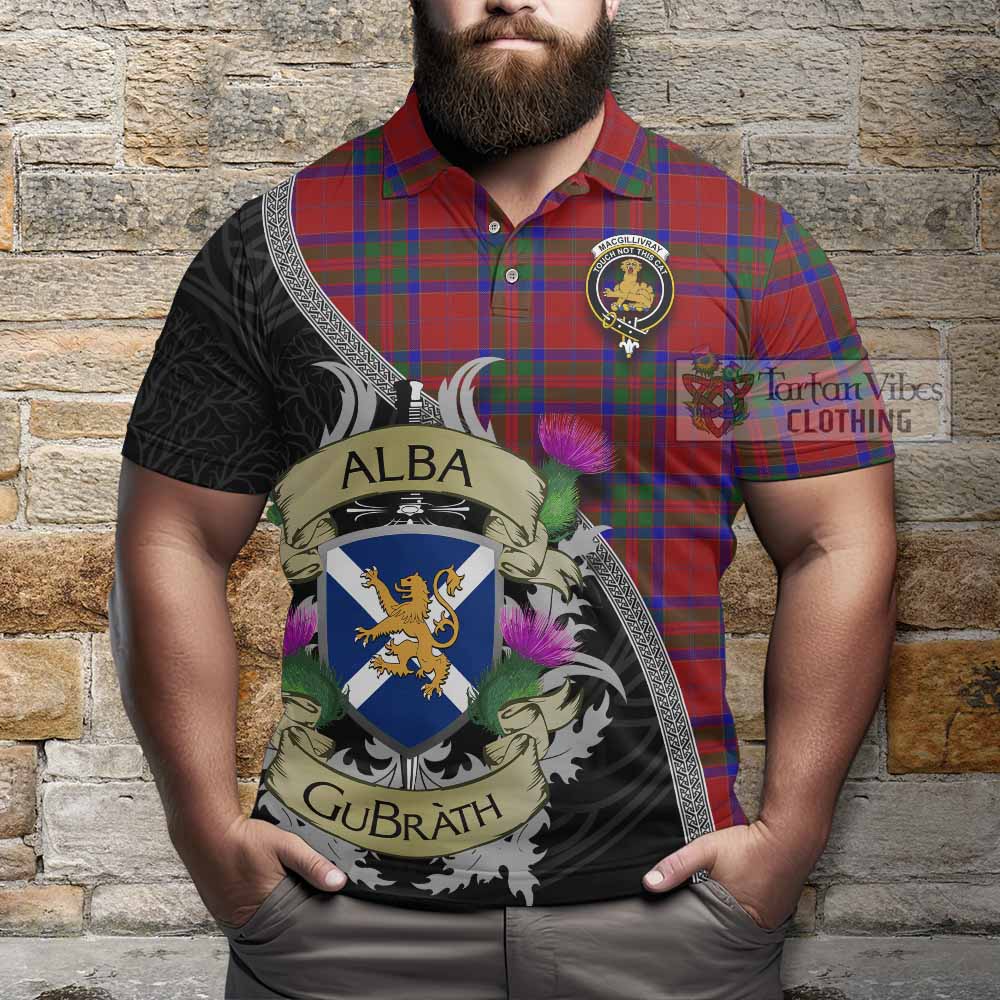 Tartan Vibes Clothing MacGillivray (McGillivray) Tartan Family Crest Polo Shirt Lion Rampant Royal Thistle Shield Celtic Inspired