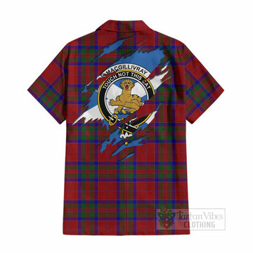 MacGillivray (McGillivray) Clan Crest In Me Tartan Cotton Hawaiian Shirt Scotland Flag Style