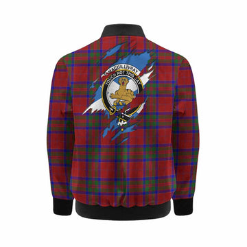 MacGillivray (McGillivray) Clan Crest In Me Tartan Kid Bomber Jacket Scotland Flag Style