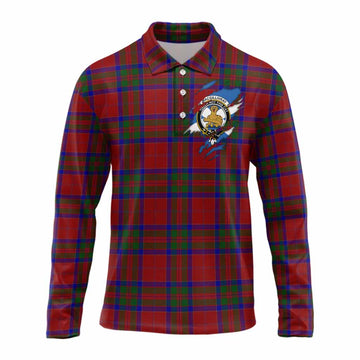 MacGillivray (McGillivray) Clan Crest In Me Tartan Long Sleeve Polo Shirt Scotland Flag Style