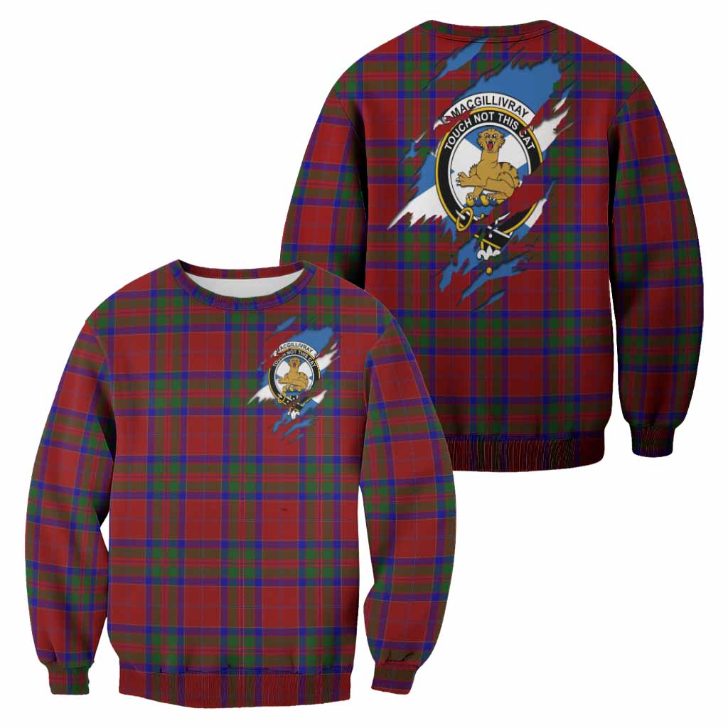 MacGillivray (McGillivray) Clan Crest In Me Tartan Sweatshirt Scotland Flag Style