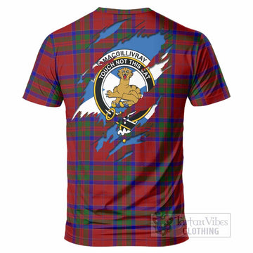 MacGillivray (McGillivray) Clan Crest In Me Tartan T-Shirt Scotland Flag Style