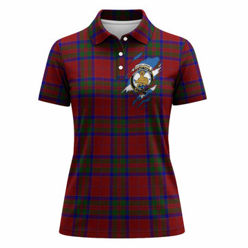 MacGillivray (McGillivray) Clan Crest In Me Tartan Women Polo Shirt Scotland Flag Style