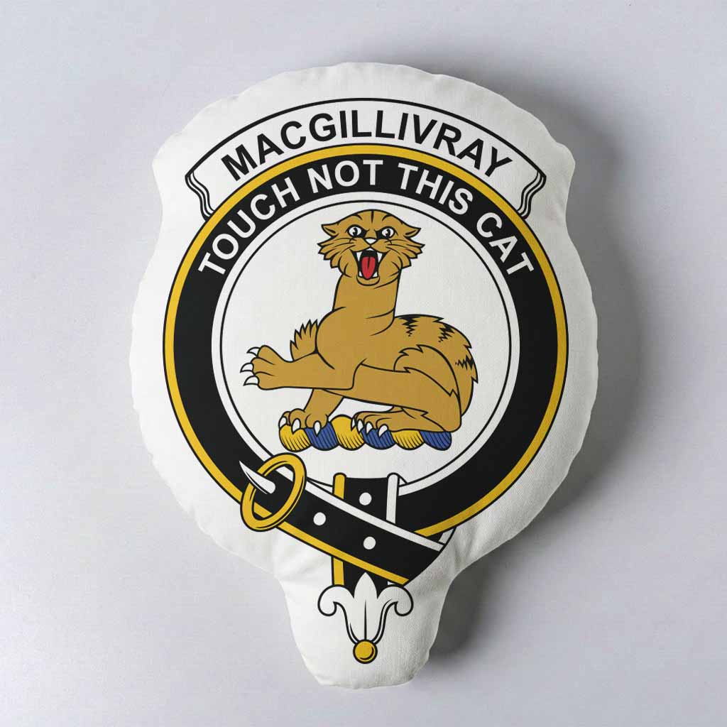 MacGillivray (McGillivray) Clan Crest Shaped Throw Pillow, Scottish Clan Badge Decorative Pillow