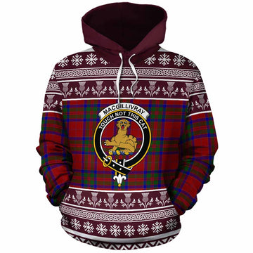 MacGillivray (McGillivray) Clan Tartan Christmas Cotton Hoodie with Family Crest