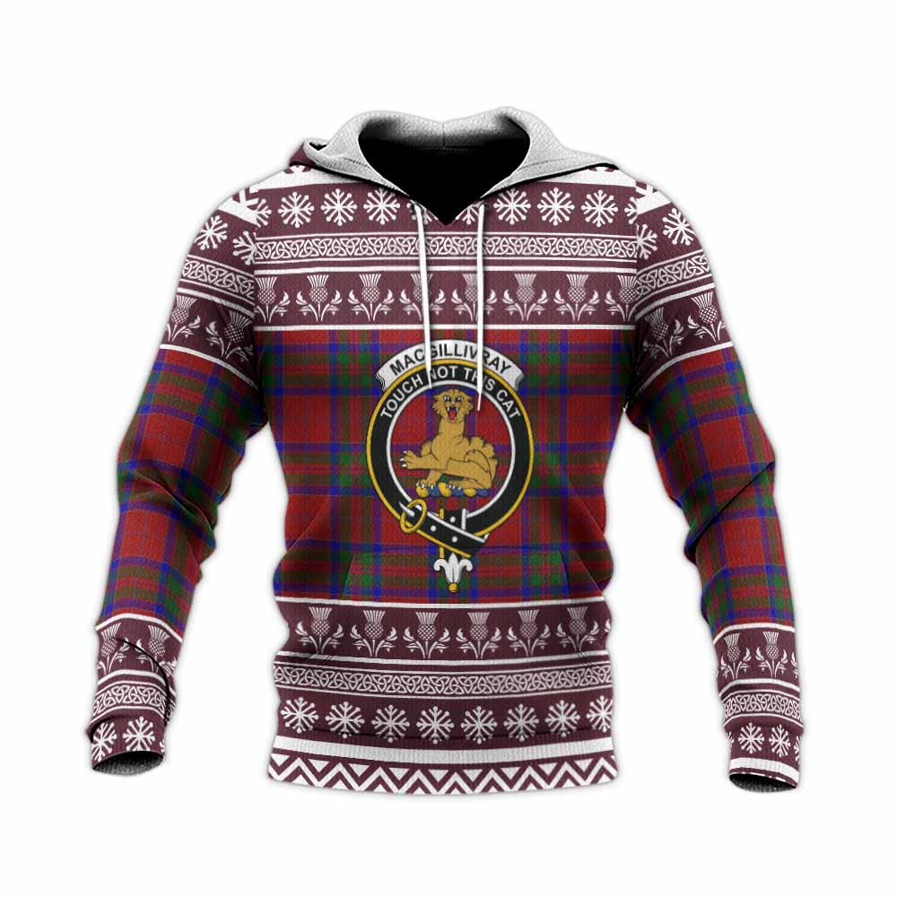 MacGillivray (McGillivray) Clan Tartan Christmas Knitted Hoodie with Family Crest - Tartan Vibes Clothing