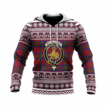 MacGillivray (McGillivray) Clan Tartan Christmas Knitted Hoodie with Family Crest
