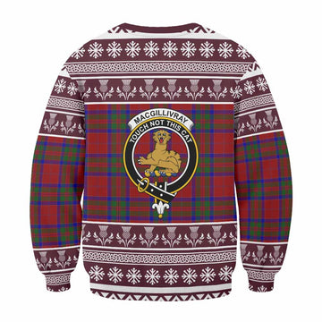 MacGillivray (McGillivray) Clan Tartan Christmas Sweatshirt with Family Crest