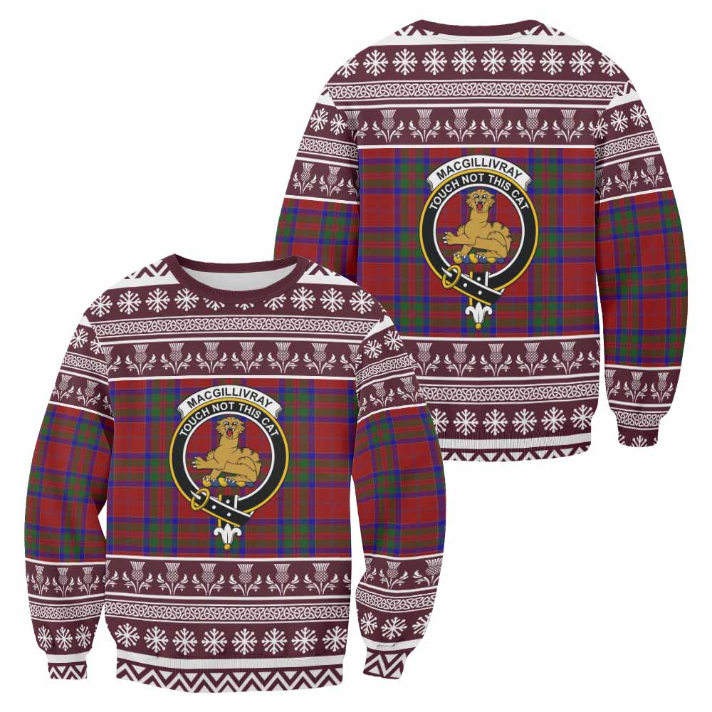 MacGillivray (McGillivray) Clan Tartan Christmas Sweatshirt with Family Crest - Tartan Vibes Clothing