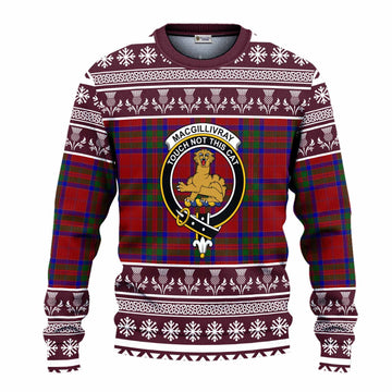 MacGillivray (McGillivray) Clan Tartan Christmas Ugly Sweater with Family Crest