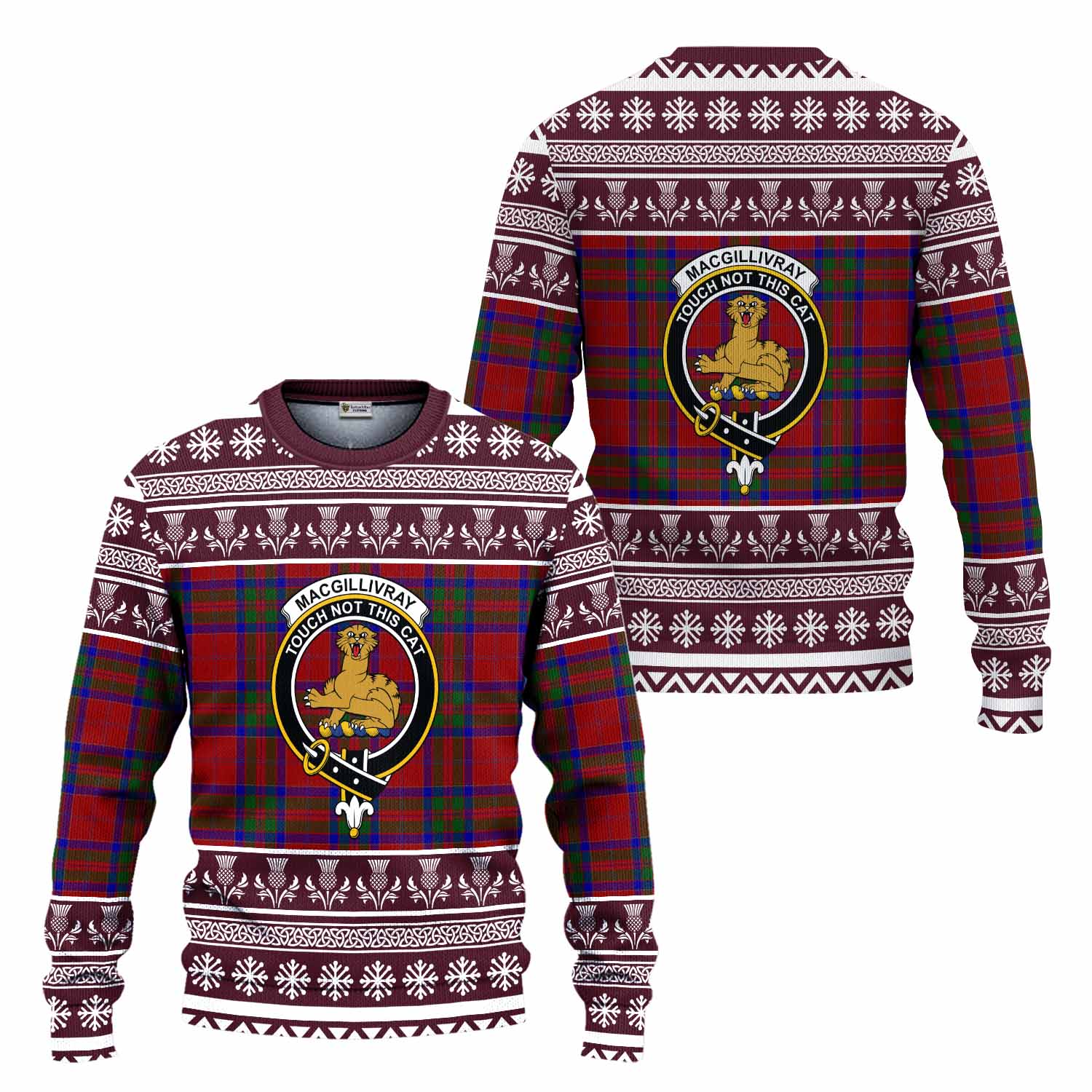 MacGillivray (McGillivray) Clan Tartan Christmas Ugly Sweater with Family Crest - Tartan Vibes Clothing