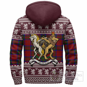 MacGillivray (McGillivray) Clan Tartan Crest Christmas Fleece Hoodie Coat of Arms Funny Style