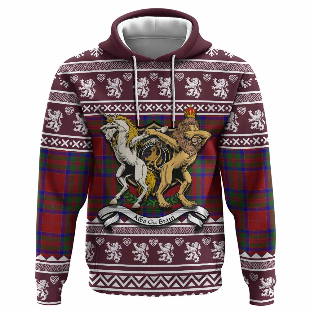 MacGillivray (McGillivray) Clan Tartan Crest Christmas Hoodie Coat of Arms Funny Style - Tartan Vibes Clothing