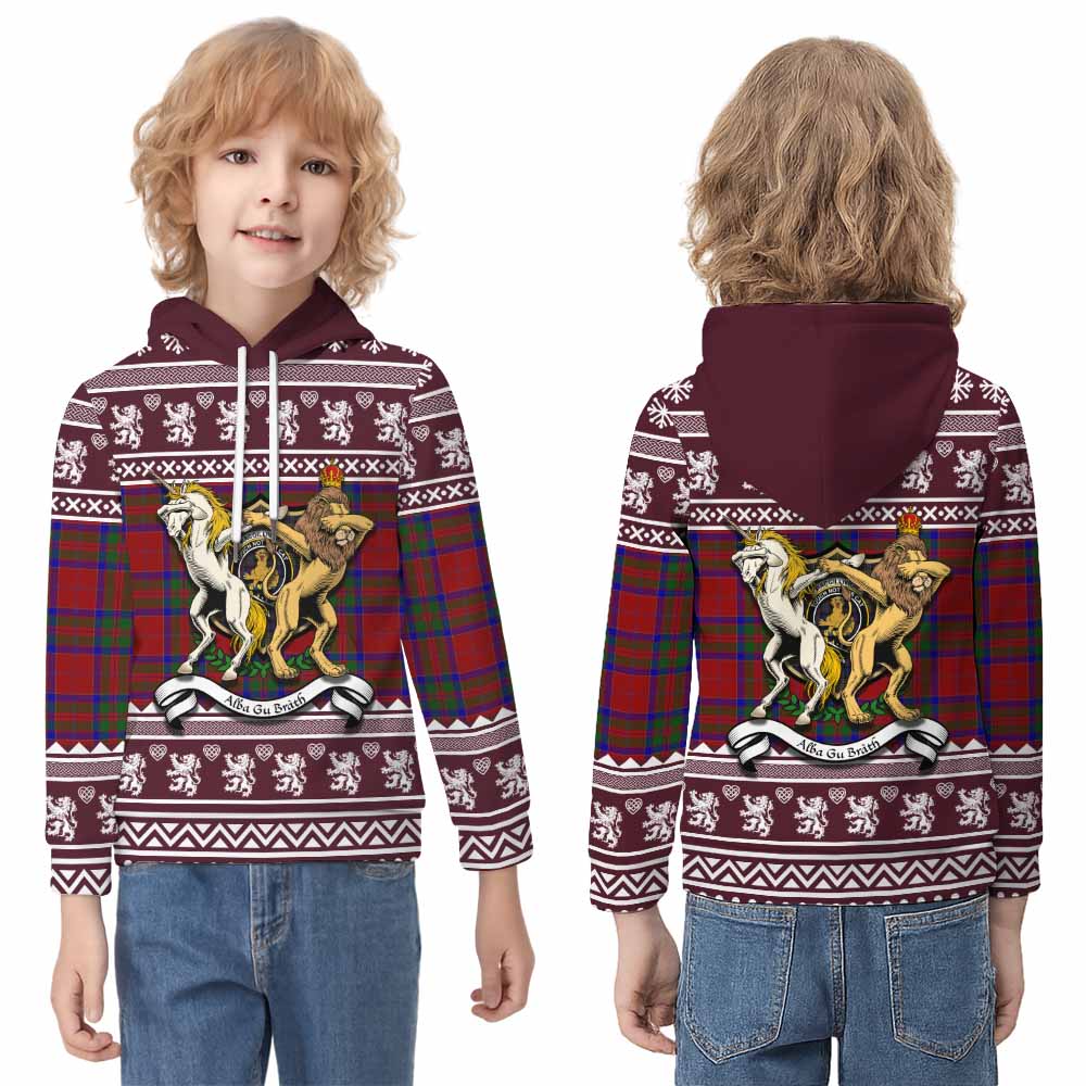 MacGillivray (McGillivray) Clan Tartan Crest Christmas Kid Hoodie Coat of Arms Funny Style - Tartan Vibes Clothing