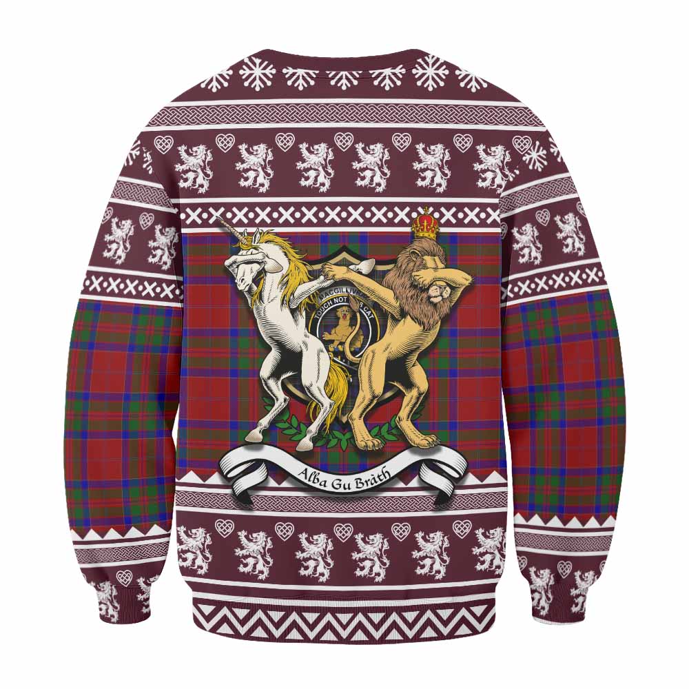 MacGillivray (McGillivray) Clan Tartan Crest Christmas Sweatshirt Coat of Arms Funny Style - Tartan Vibes Clothing