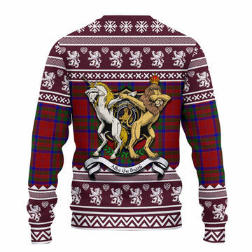 MacGillivray (McGillivray) Clan Tartan Crest Christmas Ugly Sweater Coat of Arms Funny Style